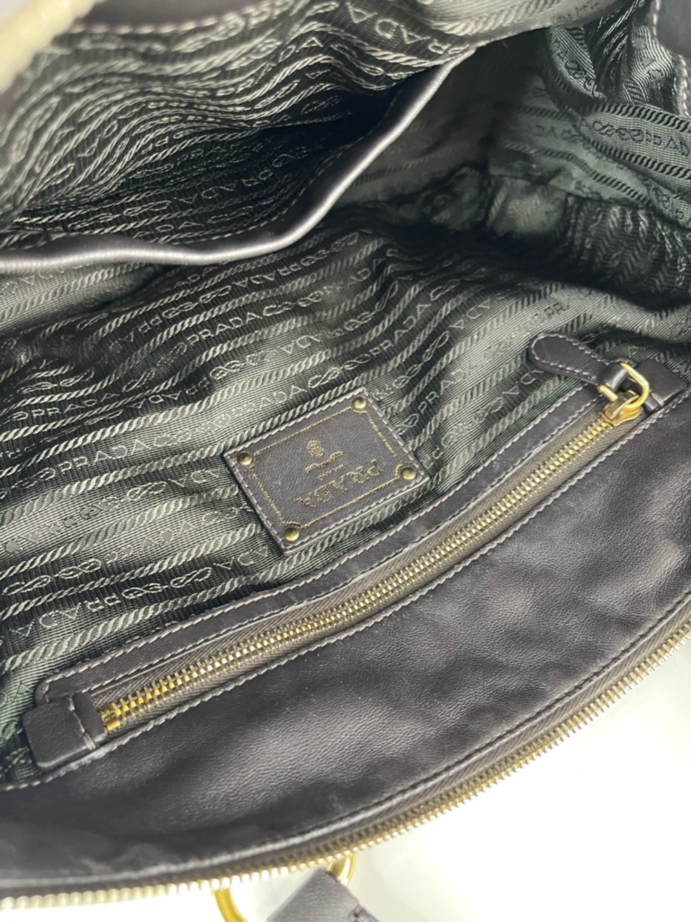 Prada nylon jacquard logo handbag - Picture 12 of 16